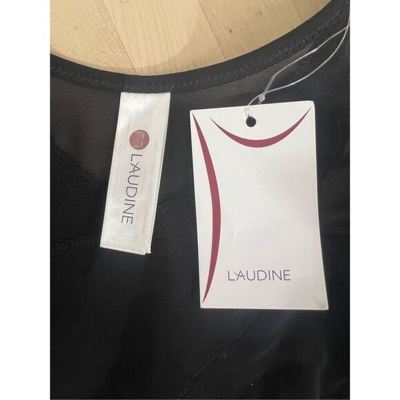 Laudine Hook Eye Front Close Wireless Bra Plus Size 44G Black Back Support - Picture 9 of 12